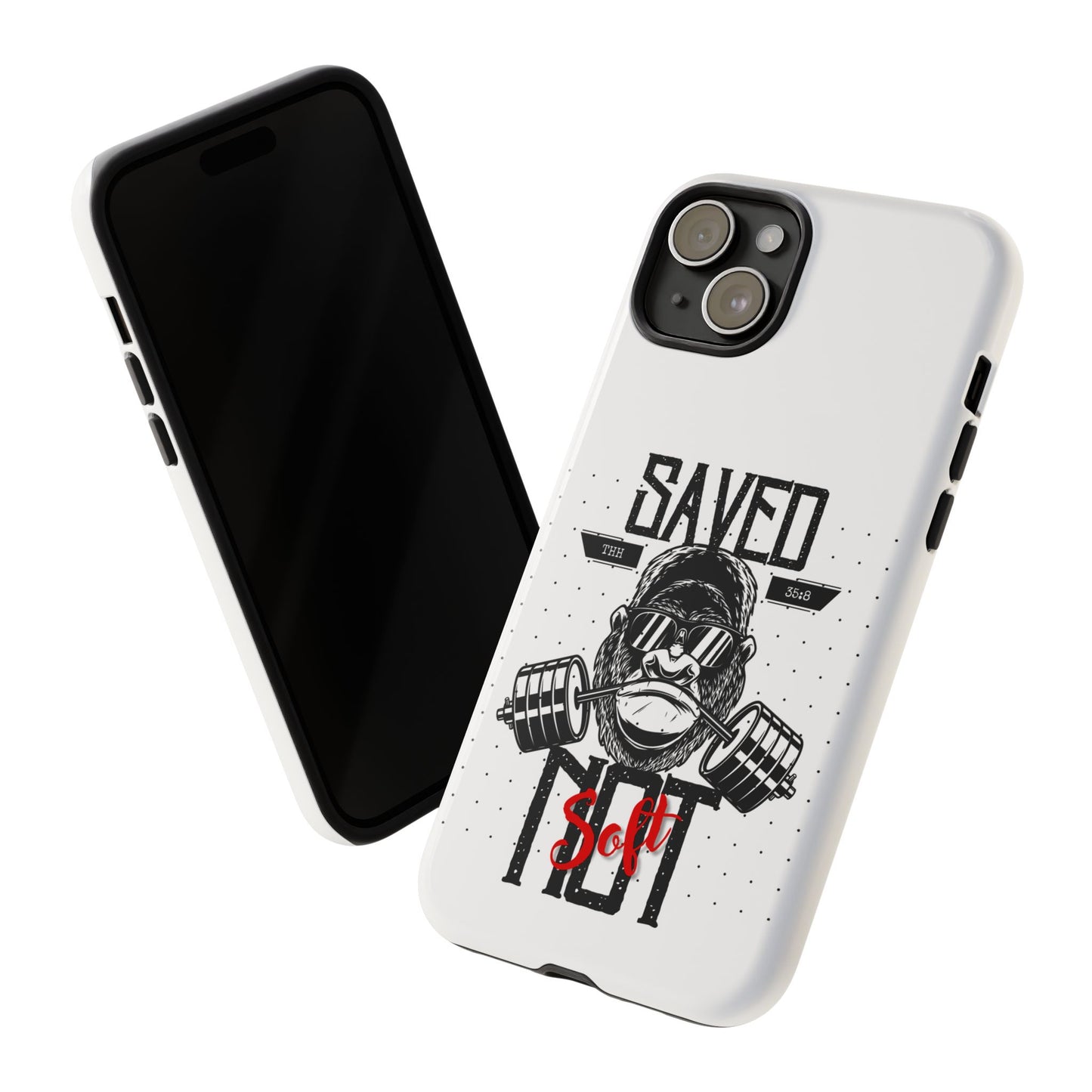 Tough Cases - Heavy Duty Phone Case for Fitness Lovers, Gym Accessories, Workout Gifts, Saved by Lift Design, Tough Armor
