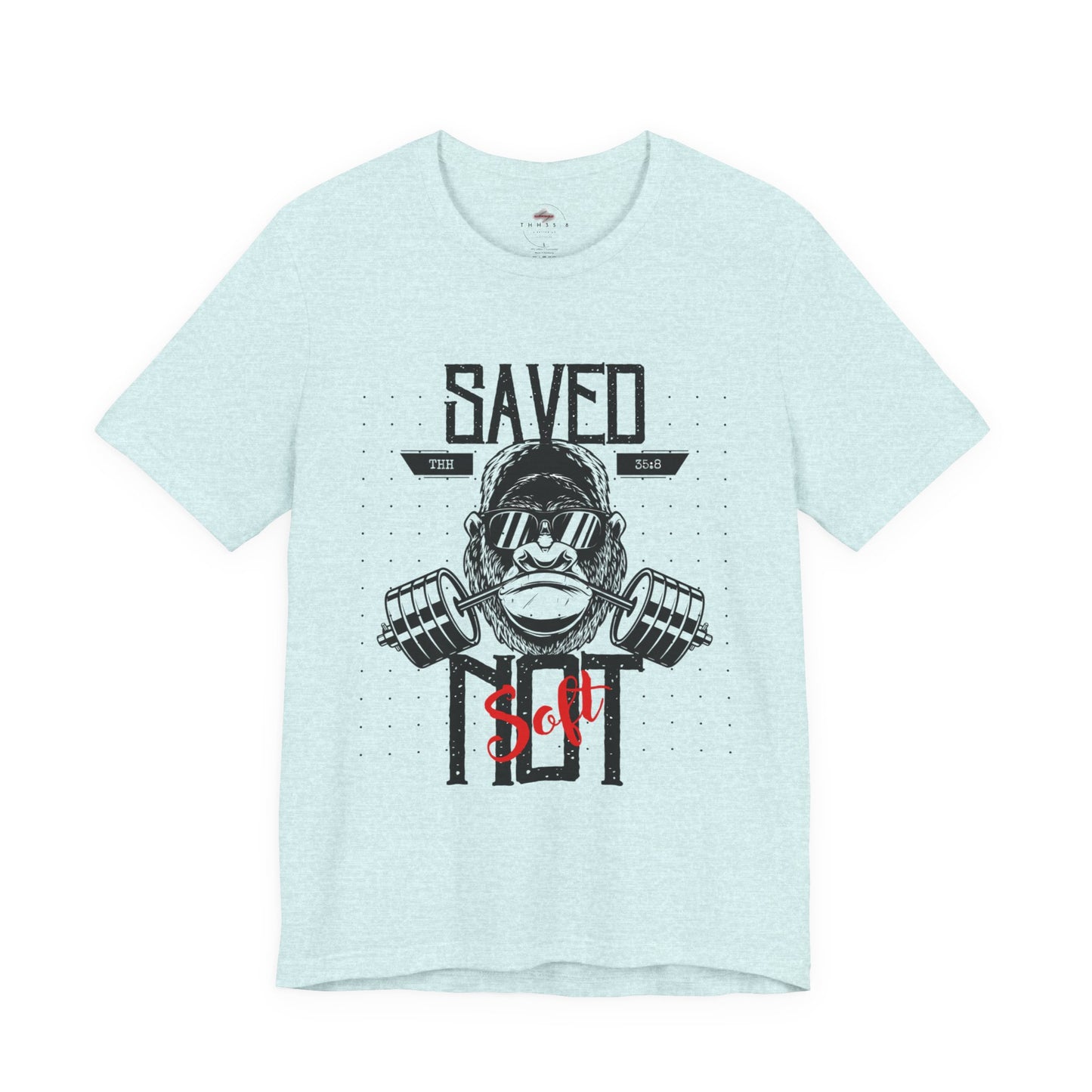 Saved Tee for Fitness Enthusiasts, Motivational Workout Shirt, Casual Everyday Wear, Gift for Gym Lovers, Celebrating Achievements