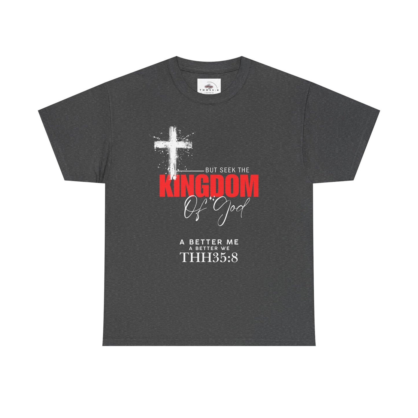 Faith-Inspired Unisex Heavy Cotton Tee – Kingdom of God Design, Christian Apparel, Inspirational Shirt, Casual Wear, Gift for Believers