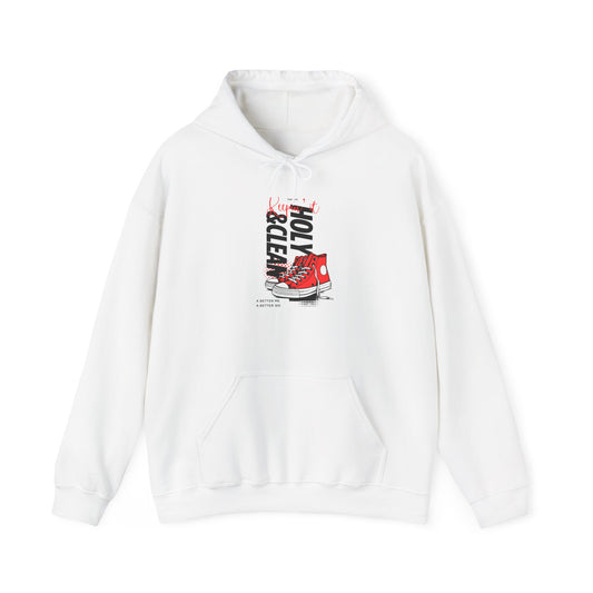 Holy Clean Unisex Hooded Sweatshirt, Cozy Sweatshirt Gift for Him/Her, Inspirational Hoodie, Stylish Christian Apparel, Church Eventwear