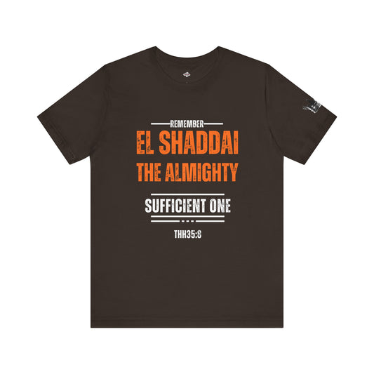 Faith-Inspired Graphic Tee - Remember El Shaddai, Christian Apparel, Inspirational T-Shirt, Spiritual Gift, Unisex Casual Wear