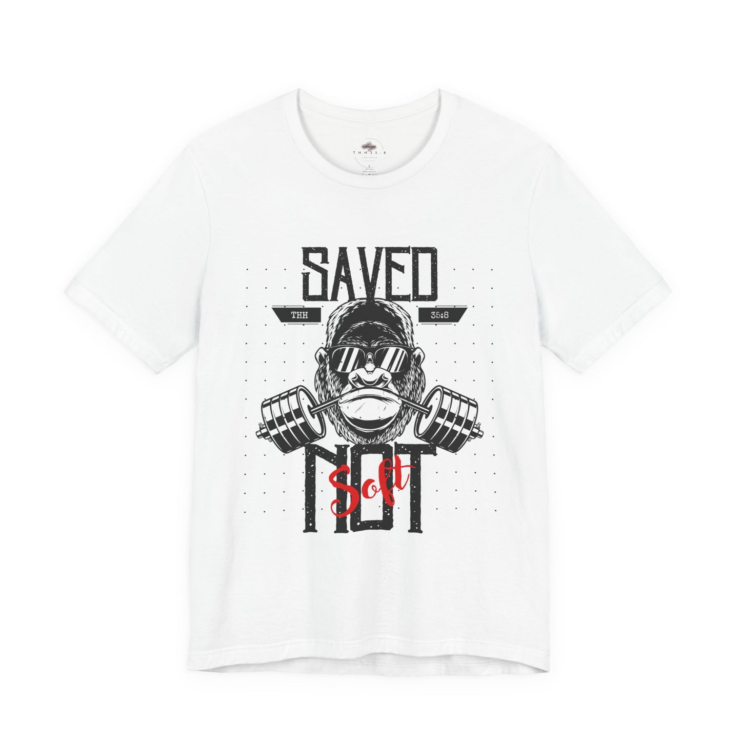 Saved Tee for Fitness Enthusiasts, Motivational Workout Shirt, Casual Everyday Wear, Gift for Gym Lovers, Celebrating Achievements