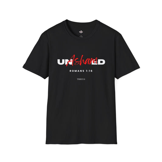 Unisex Softstyle T-Shirt with 'UNSHARED' Design, Inspirational Apparel, Christian Gift, Casual Wear, Faith-Based Fashion.