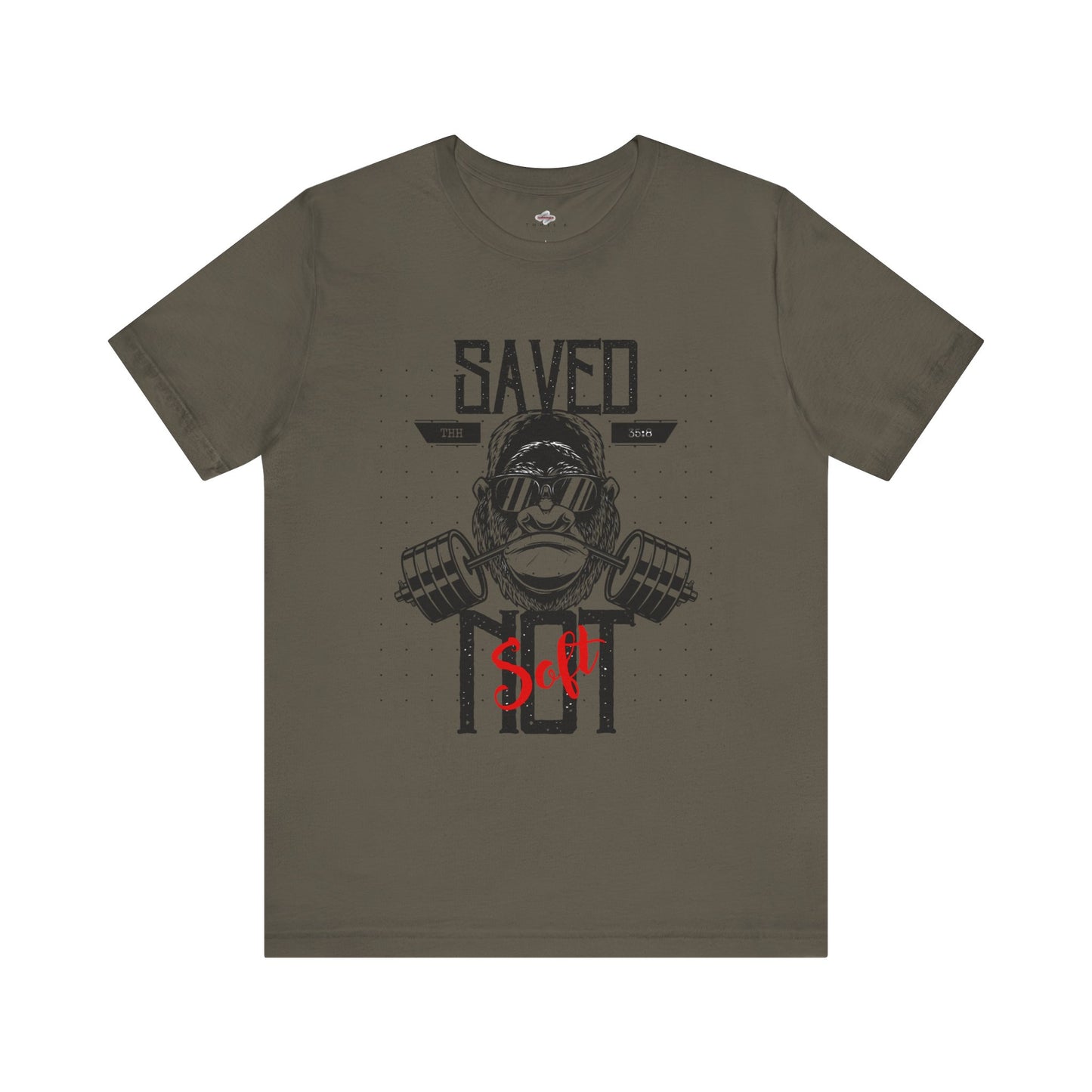 Saved Tee for Fitness Enthusiasts, Motivational Workout Shirt, Casual Everyday Wear, Gift for Gym Lovers, Celebrating Achievements