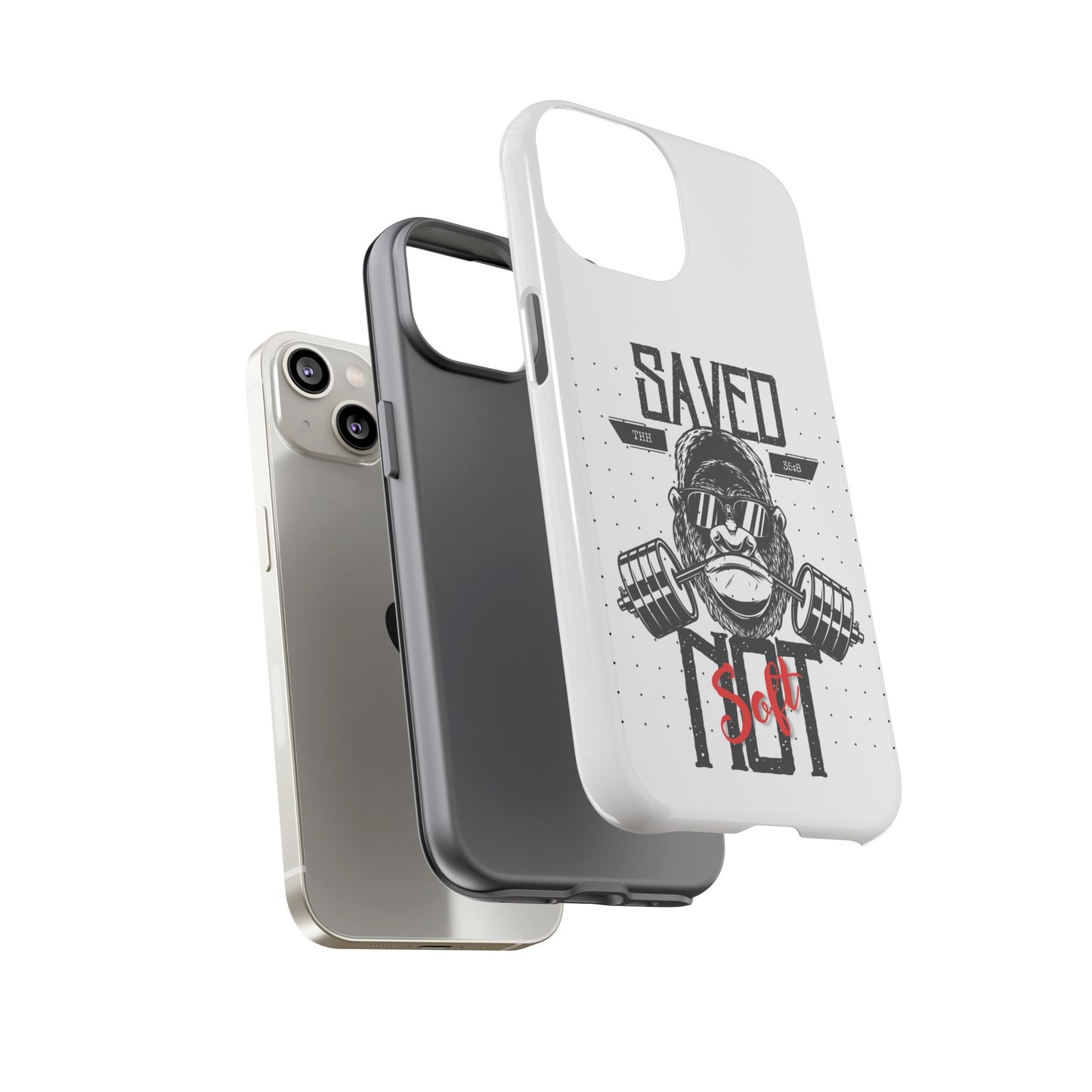 Tough Cases - Heavy Duty Phone Case for Fitness Lovers, Gym Accessories, Workout Gifts, Saved by Lift Design, Tough Armor