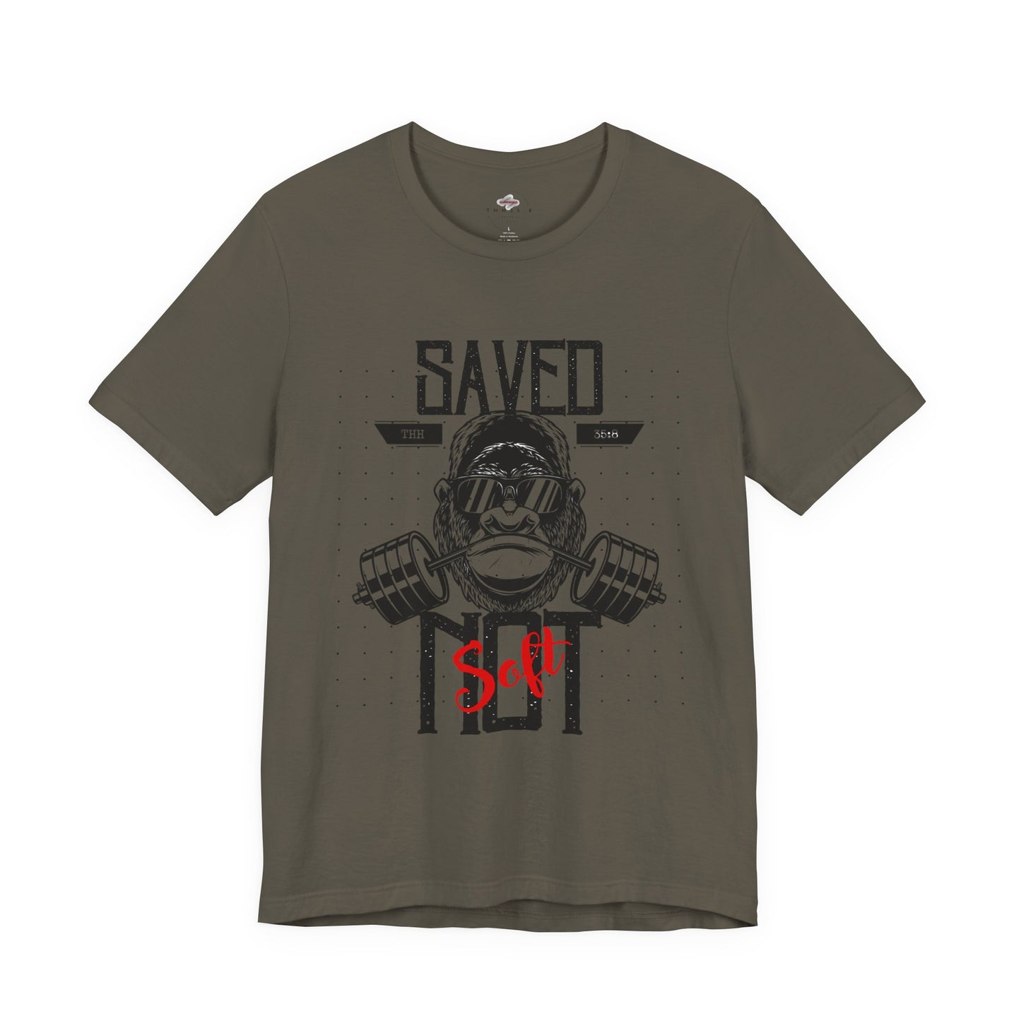 Saved Tee for Fitness Enthusiasts, Motivational Workout Shirt, Casual Everyday Wear, Gift for Gym Lovers, Celebrating Achievements