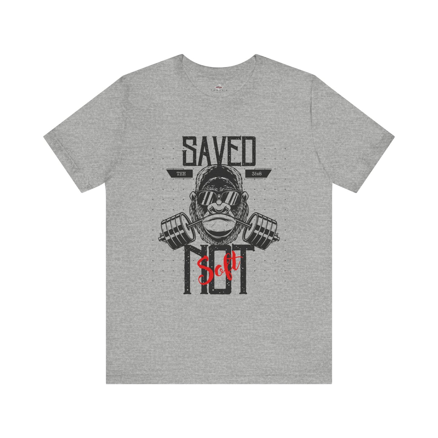Saved Tee for Fitness Enthusiasts, Motivational Workout Shirt, Casual Everyday Wear, Gift for Gym Lovers, Celebrating Achievements