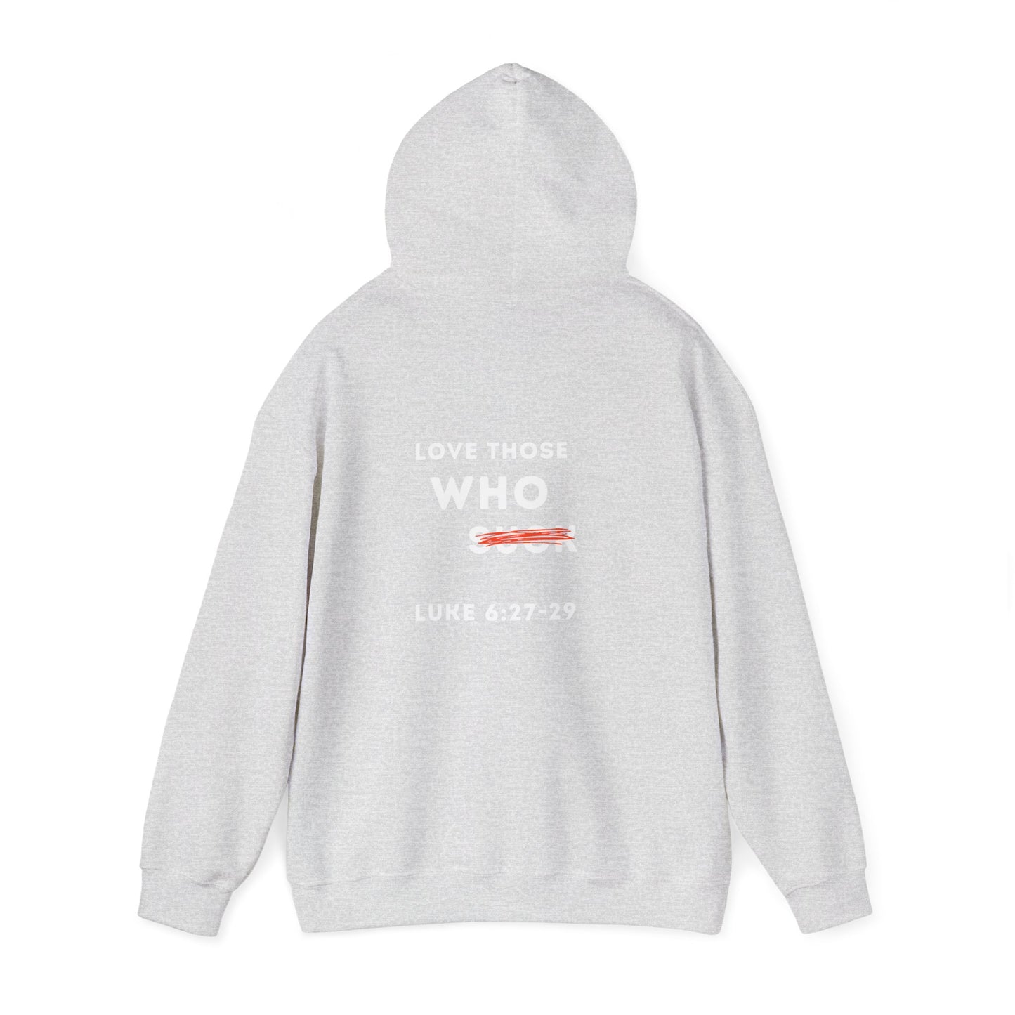 Inspirational Unisex Hoodie - Cozy Blend, Faith-Inspired, Luke 6:27-31, Ideal Gift for Encouragement, Casual Wear, Everyday Comfort