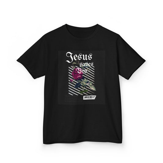 Jesus Saves Kids Heavy Cotton™ Tee, Christian Kids Shirt, Religious Tee, Faith-Based Apparel, Gift for Children