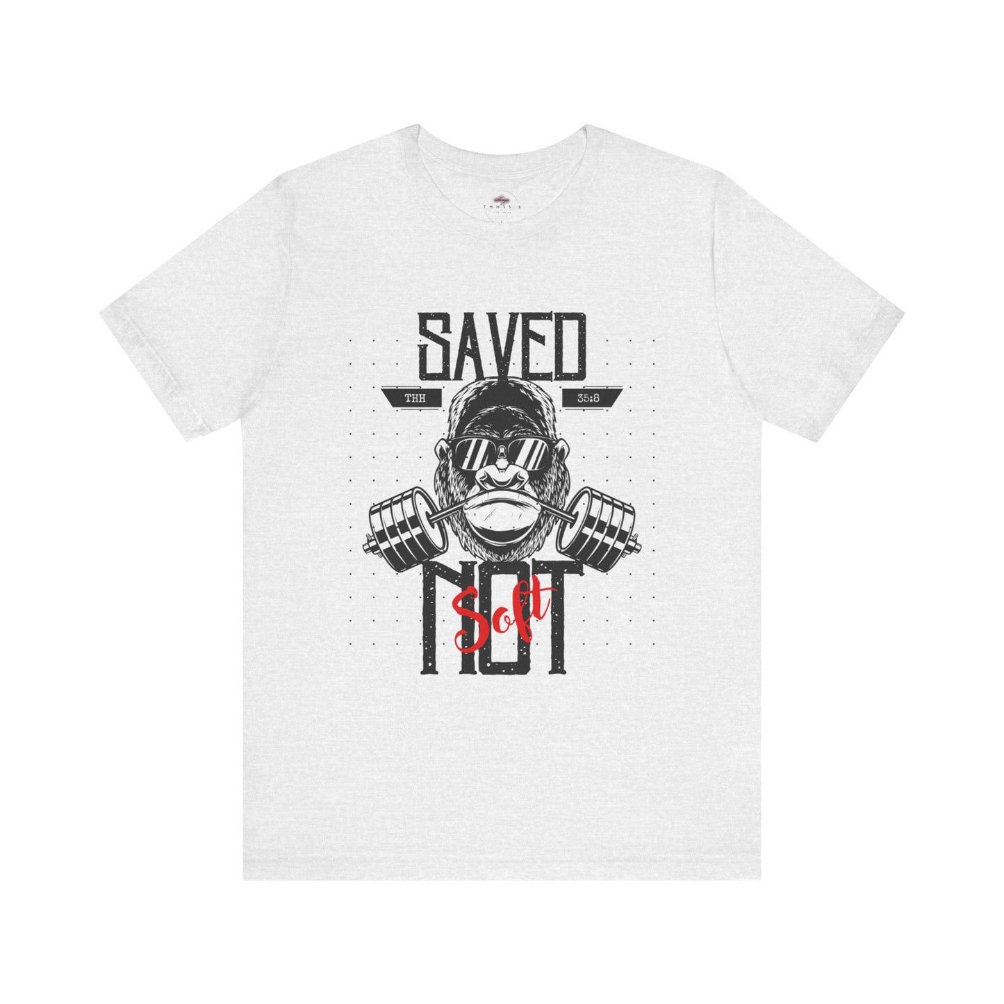 Saved Tee for Fitness Enthusiasts, Motivational Workout Shirt, Casual Everyday Wear, Gift for Gym Lovers, Celebrating Achievements