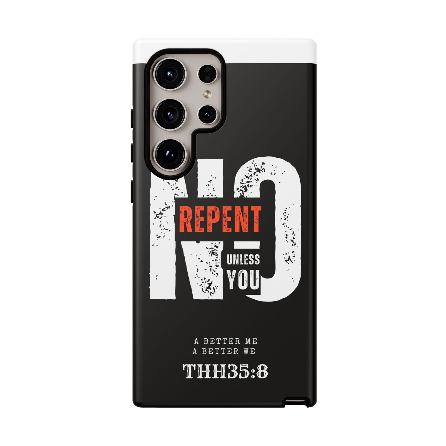 Repent Phone Case, Tough Phone Cover, Christian Gift, Scripture Phone Protector, Faith-Based Tech Accessory