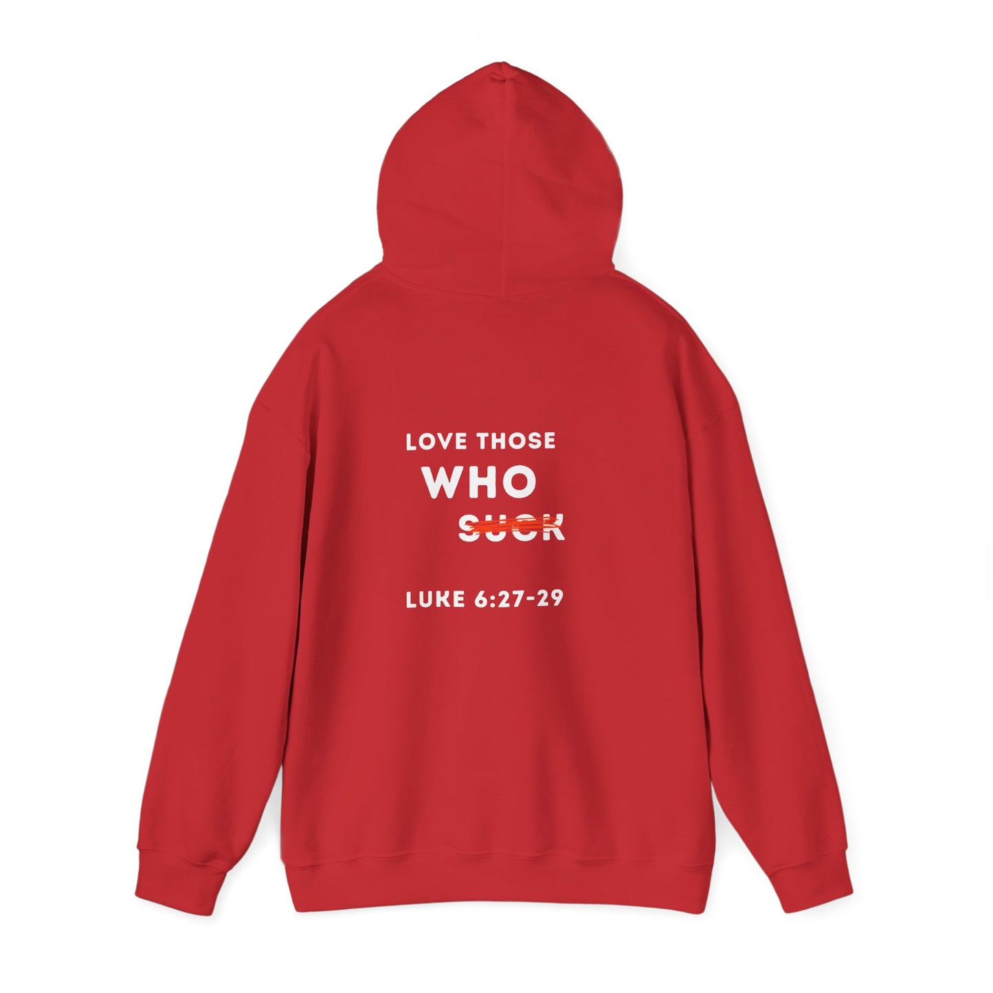 Inspirational Unisex Hoodie - Cozy Blend, Faith-Inspired, Luke 6:27-31, Ideal Gift for Encouragement, Casual Wear, Everyday Comfort